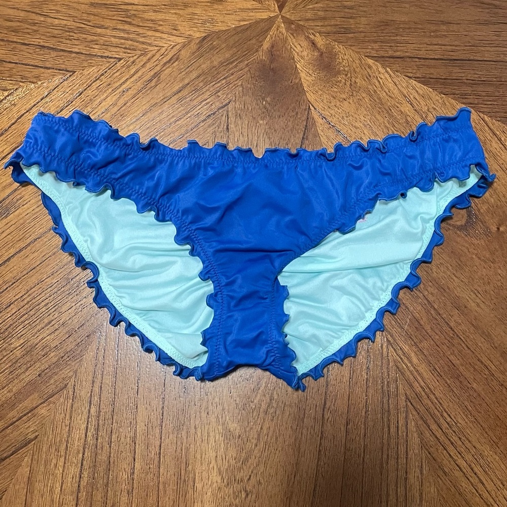 Victoria’s Secret The Ruffle Cheeky Royal Blue Bikini Bottom Size S